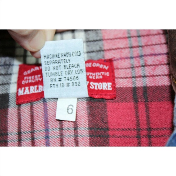 Marlboro Country Leather Collar Denim Jean Jacket - Picture 2 of 6